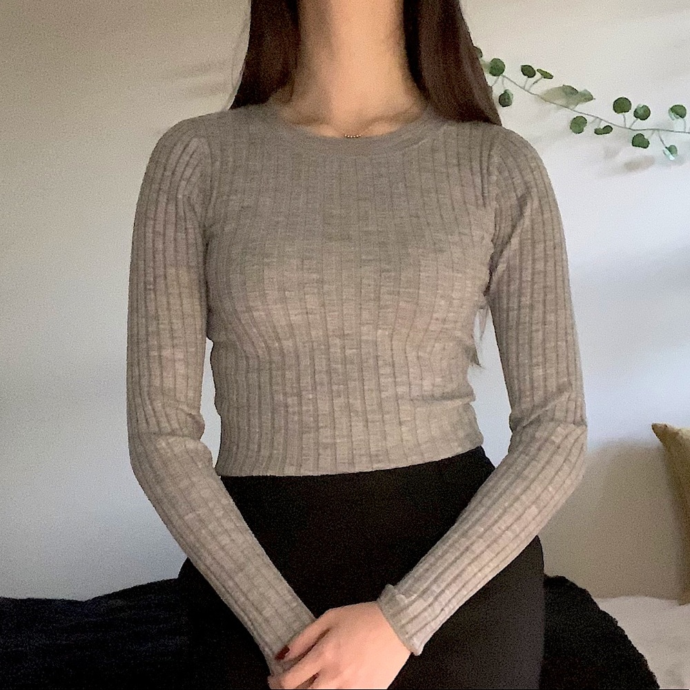 Aritzia Wilfred ribbed knit top